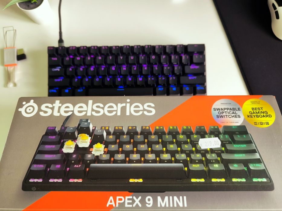 SteelSeries Apex 9 Mini - ПЪЛЕН КОМПЛЕКТ / КУТИЯ - ЛИЧНО ЗА СОФИЯ".