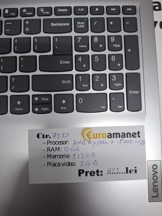 Laptop Lenovo IdeaPad 1 15ALC7 AMD Ryzen(TM) 7 5700U -N2-