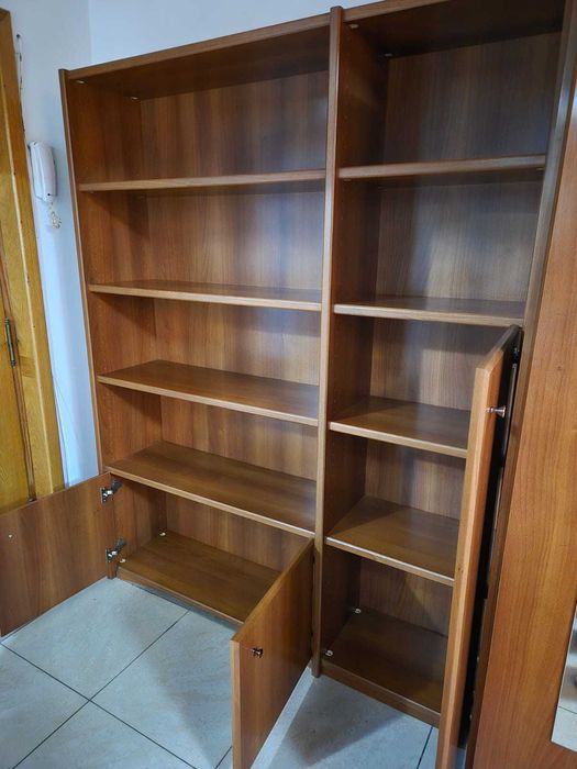 Mobila hol / bibliotecă Neoset din lemn – stare foarte bună