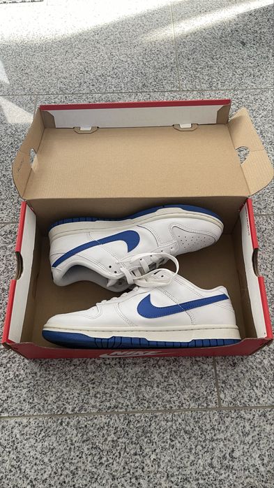 nike dunk low white/blue