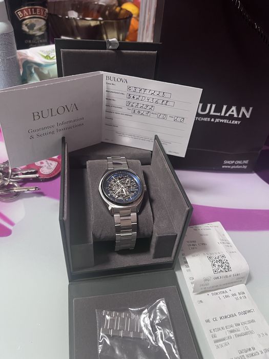 Bulova Skeleton Blue Surveyor