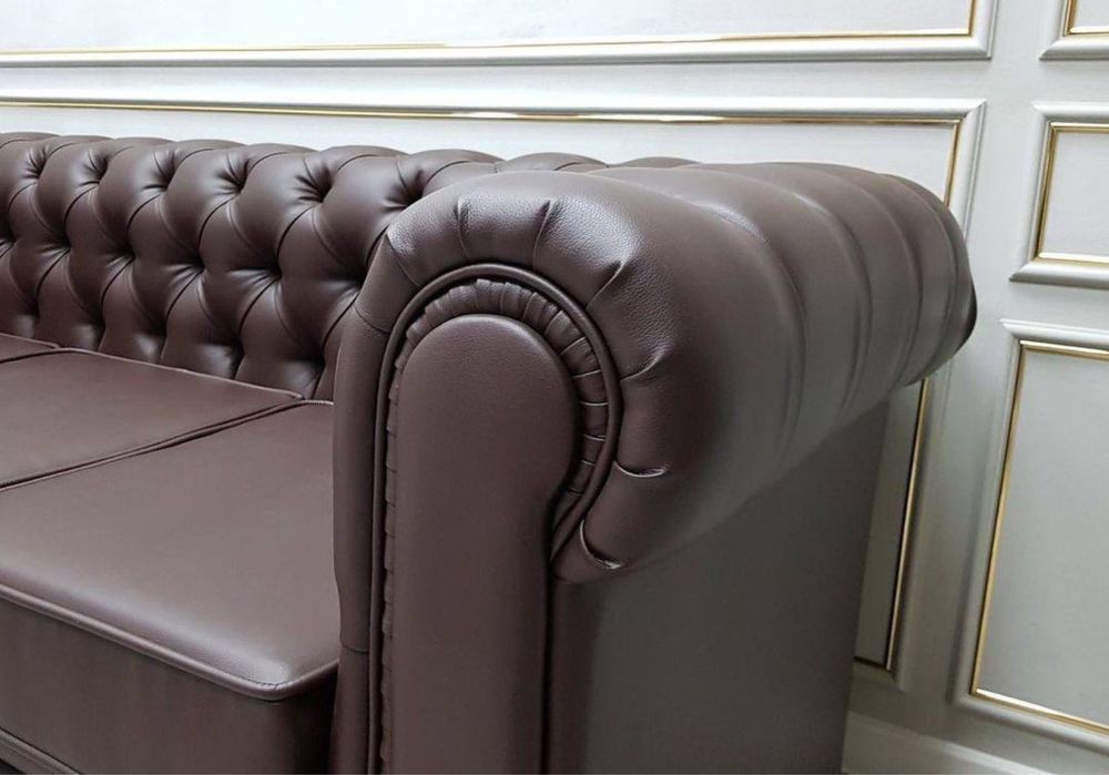 Диван Честер кожанный