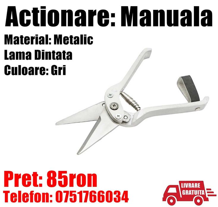 Foarfeca Taiat Unghii Lama Dintata Oi Capre Ovine Animale LivratGRAT