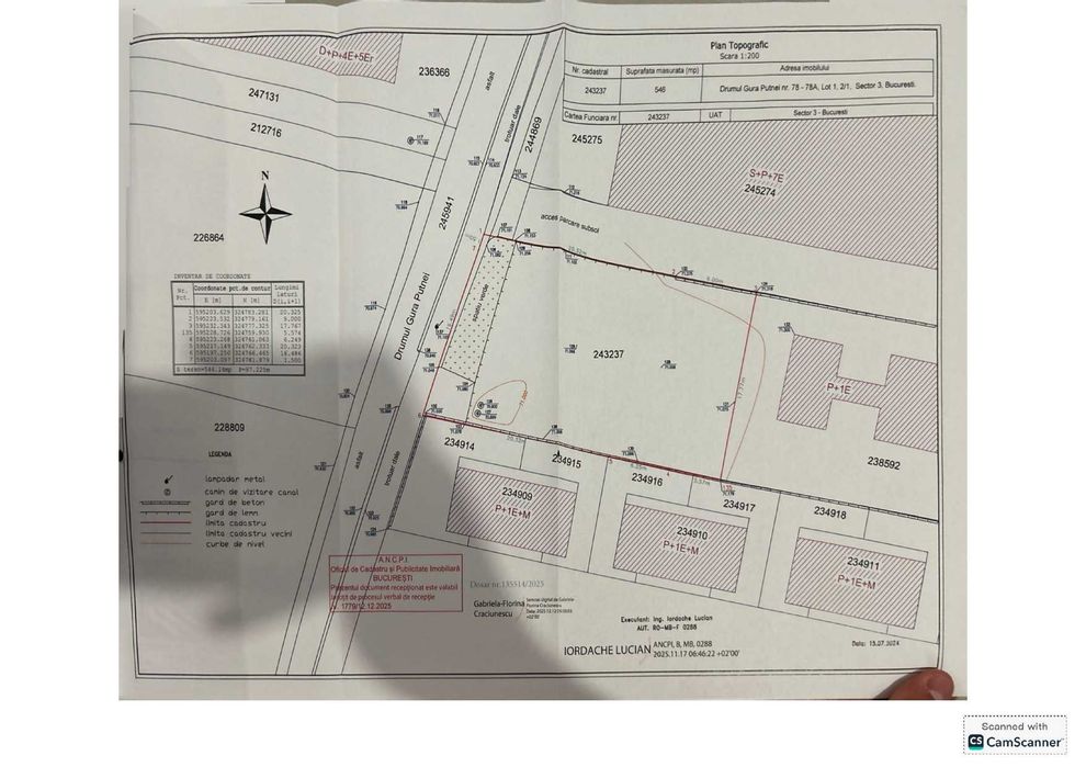 Teren 546 mp Sector 3, Drumul Gura Putnei – Autorizație de construire