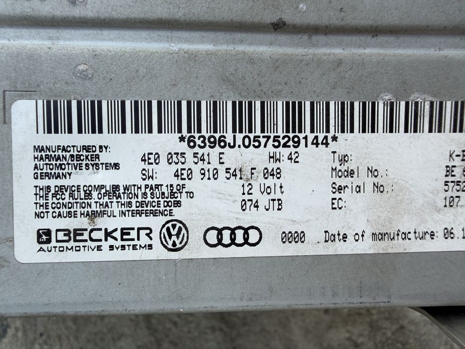 Modul sunet / Unitate radio Audi A6 C6, A8 D3 2004-2010