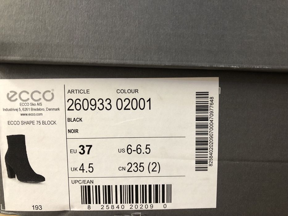 Botine Ecco Shape 75, mar 37, noi