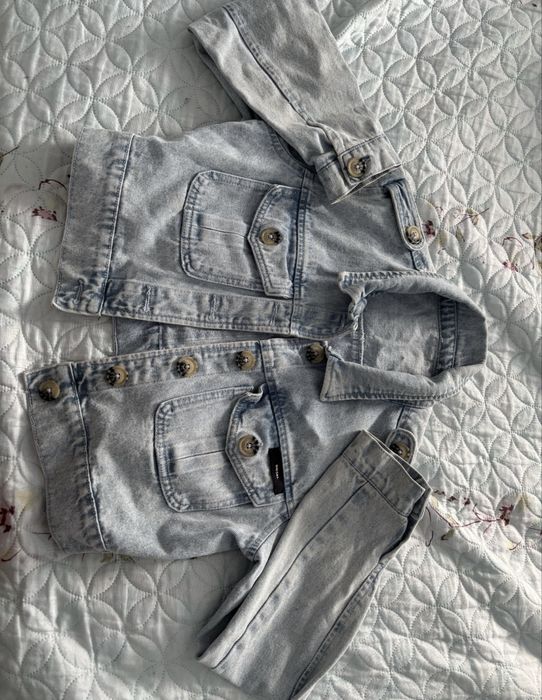 Дамско късо дънково яке