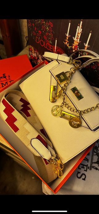 Сумка Hermès белая (оригинальный стиль)