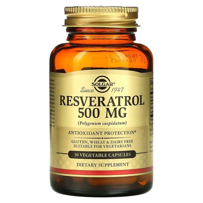 Ресвератрол,Resveratrol Solgar 500 мг30капсул