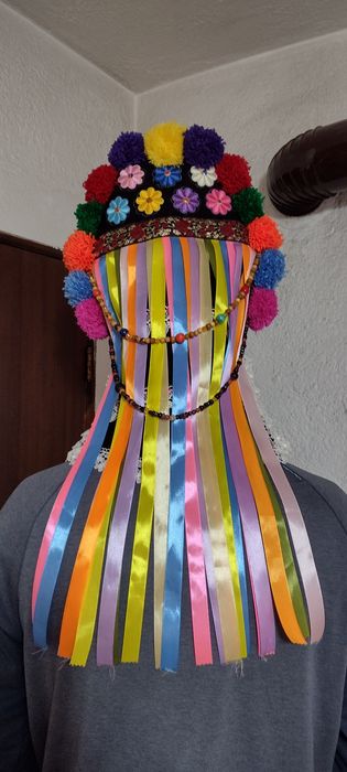 Кукерска маска, гугла, уникат, арт, ръчна бродерия