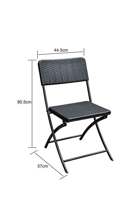 Сгъваеми градински столове, 4 бр, HDPE и стомана, кафяви от Германия ч