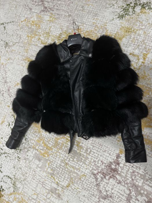 Blana naturala Bennessi  maneci din piele detasabile