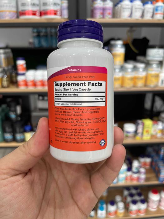 NOW Inositol 500mg 100 vegcaps