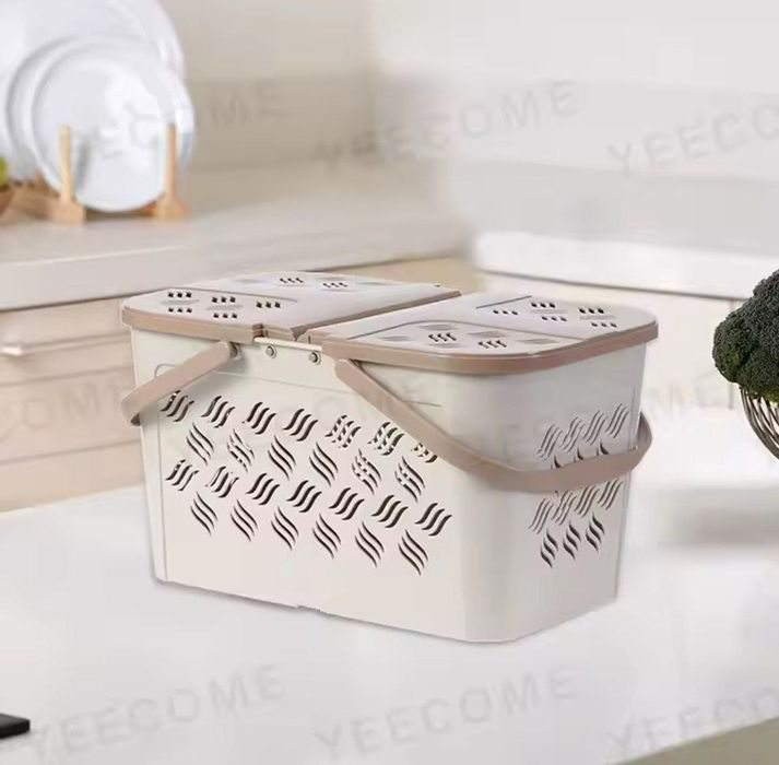 Корзина для хранения пластиковая с ручками и для пикника для покупок