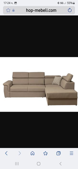 Ъглов диван Барбара