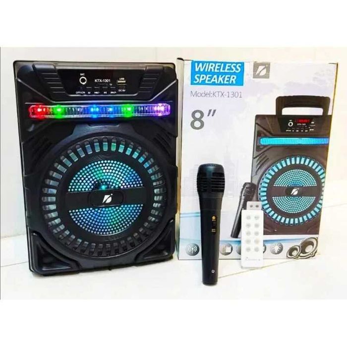 Караоке Тонколона KTX-1301 ,8 Инча ,Цветомузика ,Дистанционно,Микрофон