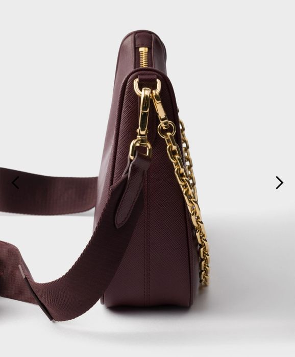 Сумка Prada Re-Edition бурбунди