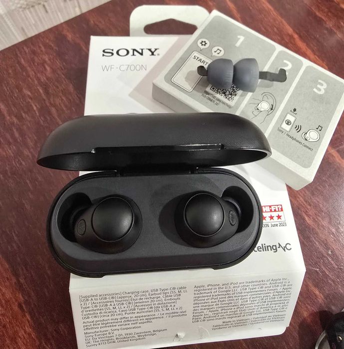 Безжични слушалки Sony - WF-C700N, черни