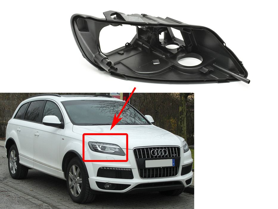 Основа (корпус) за фар на Audi Q7 4L Facelift с AFS
