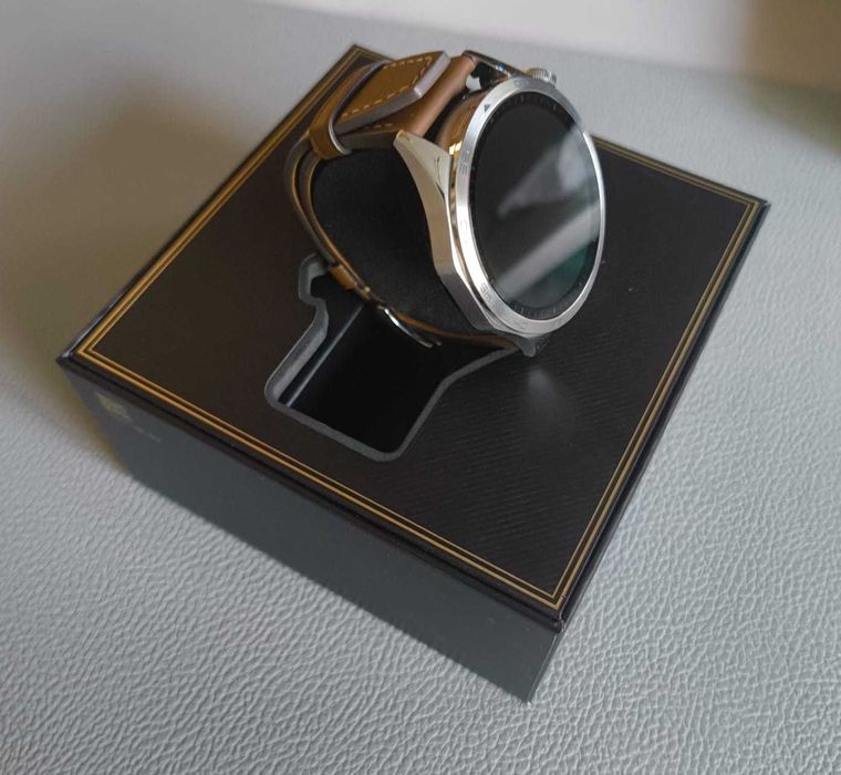 Smartwatch HUAWEI Watch GT4 46mm Brown Leather Strap + garanție 2026