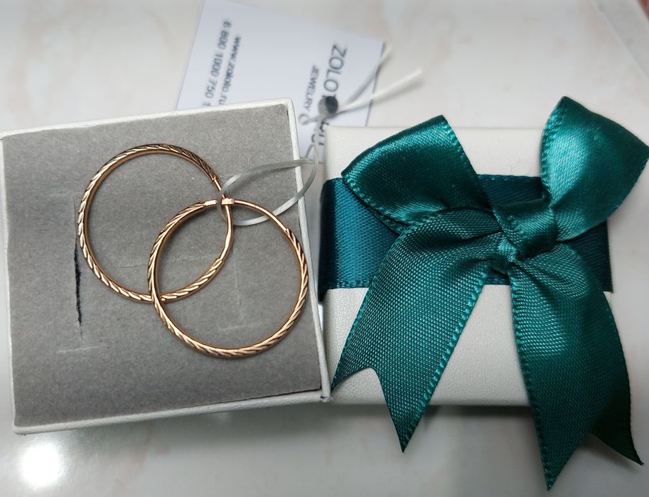 Серьги конго золото 585 пробы