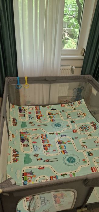 Țarc Pitikot 180×150 cm, foarte puțin utilizat, cu saltea și geantă