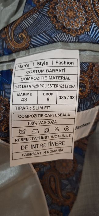 Costum complet nunta sau ocazii speciale marime 48