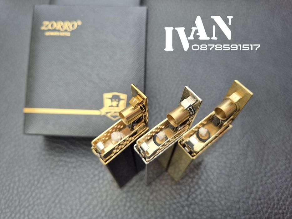 Бензинова запалка ZORRO-(Три цвята)