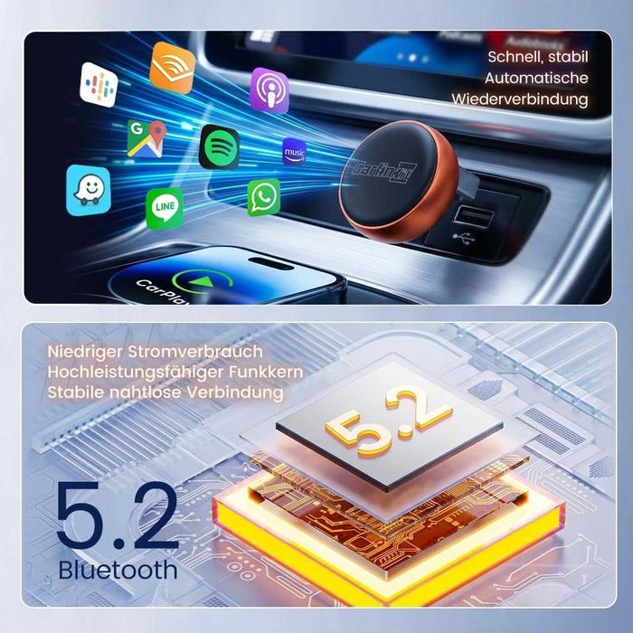 Carlinkit Mini Ultra 3 – безжичен CarPlay и Android Auto адаптер