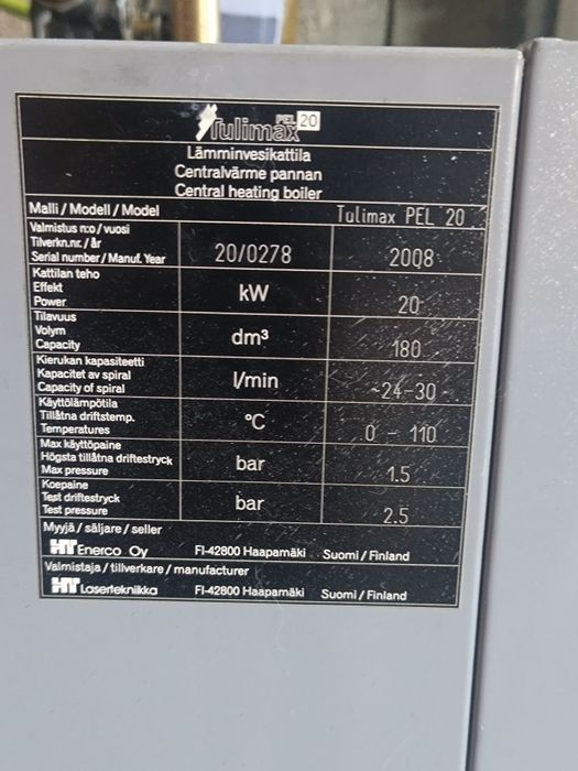 Centrala pe peleti tulimax pel20