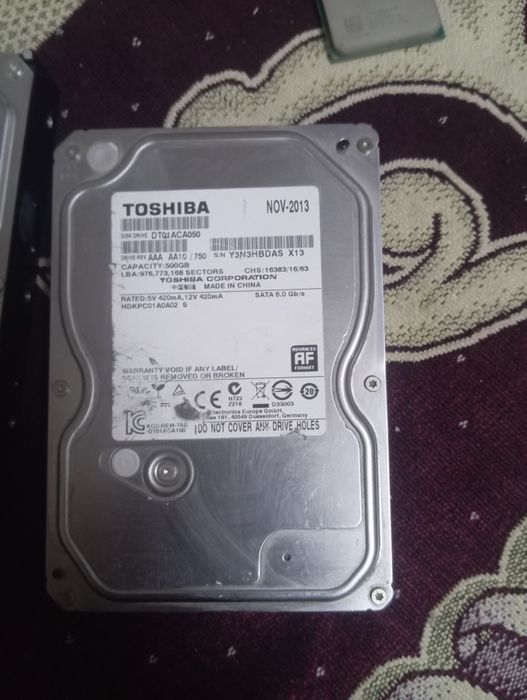 HDD Память 250 гб и 500 гб