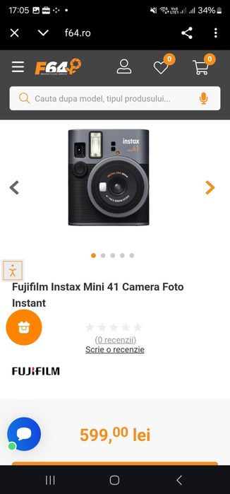 Camera foto instant Fujifilm Instax Mini 41, Black.