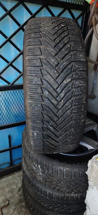 Vand 4 roti complete, anvelope iarna Michelin Alpin 225x55x16 si jenti