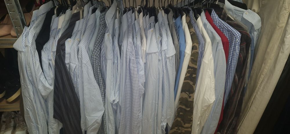 70 броя мъжки ризи с дълъг ръкав