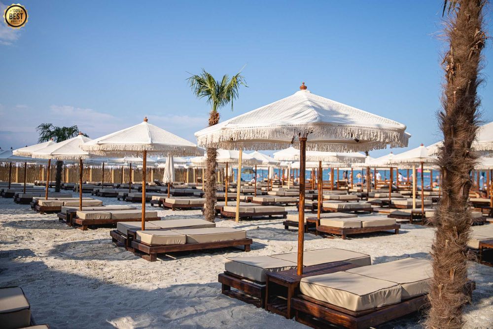 Плетен чадър за градина, плаж, ресторант или бийч бар