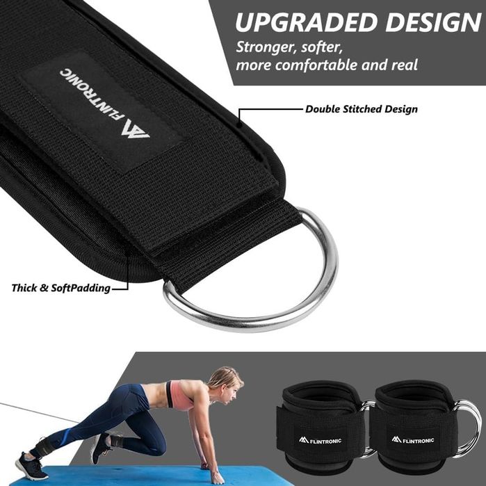 Set 2 chingi glezna FLINTRONIC pentru scripete fitness