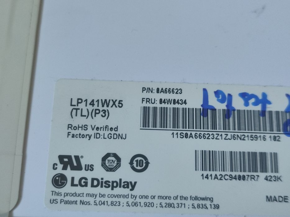 Display 14,1 Led 30pini - LP141WX5 (TL)(P3) - Lenovo T410 - OK Testat