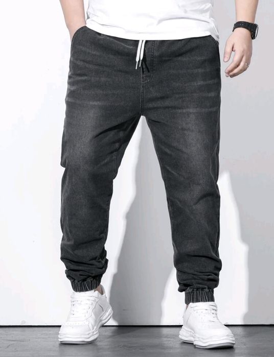 Мъжки тъмно сиви дънки 4XL – чисто нови