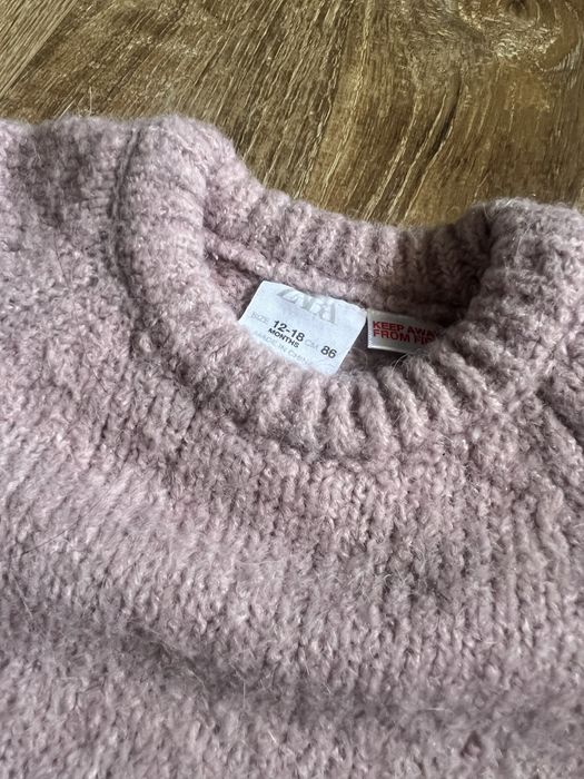 Bluza groasa roz pudra Zara