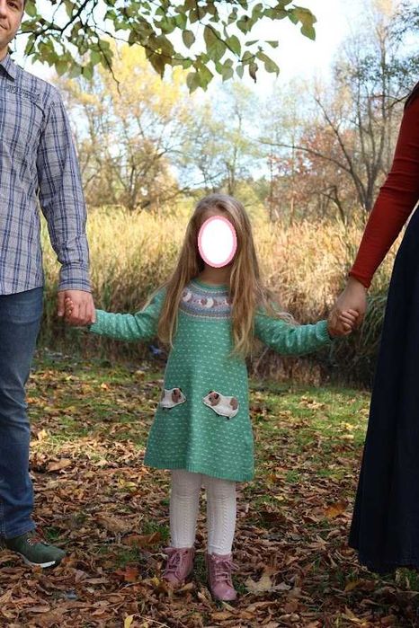 Плетена рокля Jojo Maman Bebe кашмир и вълна с морски свинчета