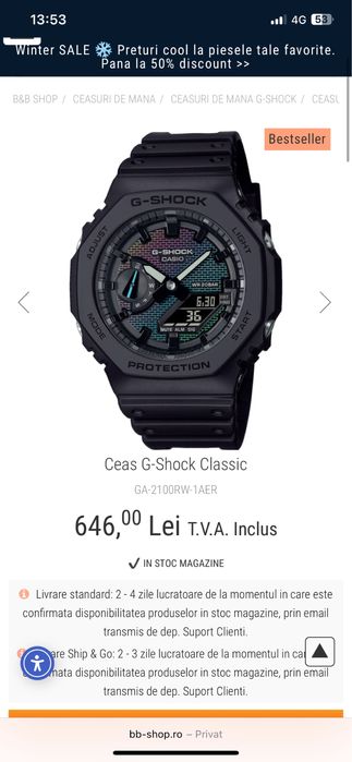 Vand ceas g shock
