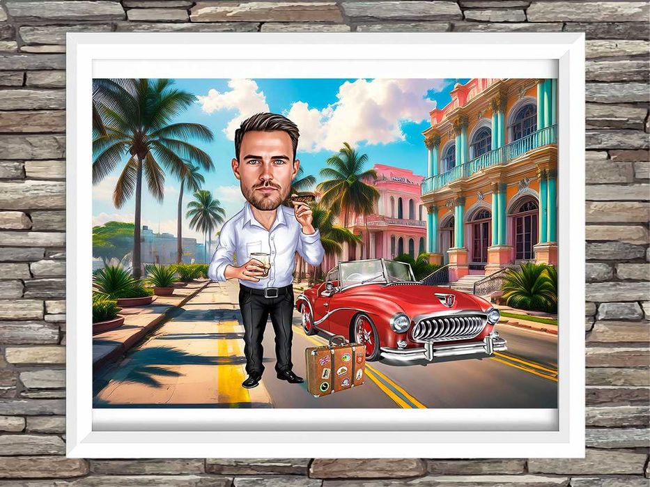 Карикатура по снимка за рожден ден, годишнина или друг повод