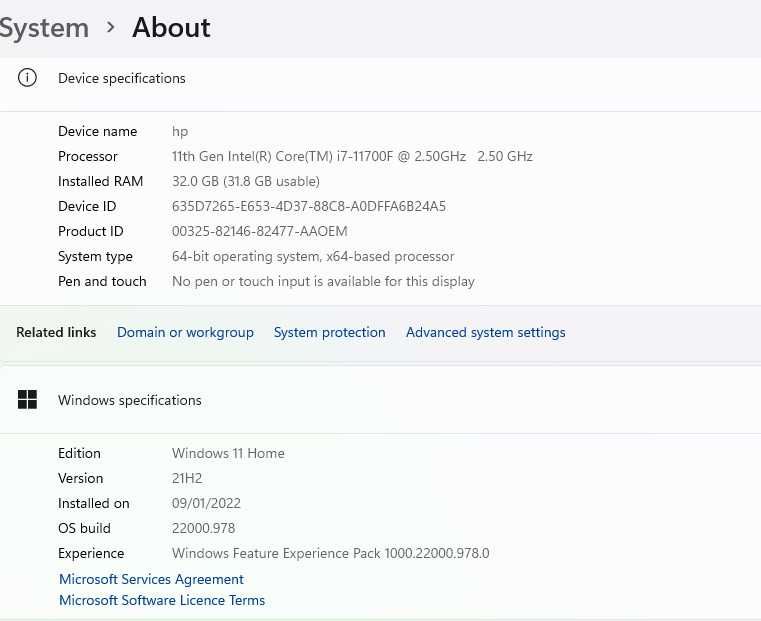 Calculator Gaming HP I7-11700F 32 GB RAM 500 GB SSD RTX 3060TI