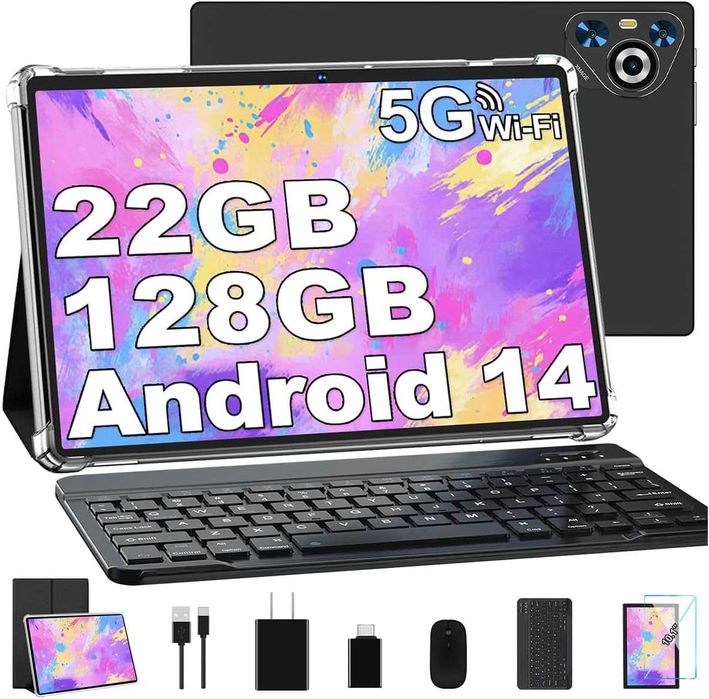 10-инчов таблет, 22GB RAM + 128GB ROM + 1TB разширяема памет, Android