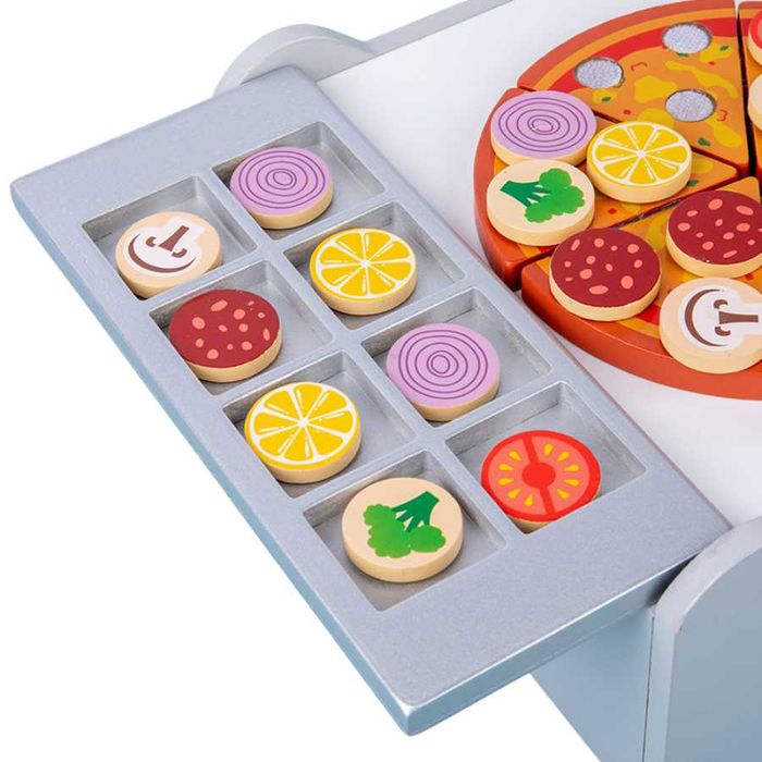 Дървен комплект Пица и Пещ - кулинарна игра с аксесоари