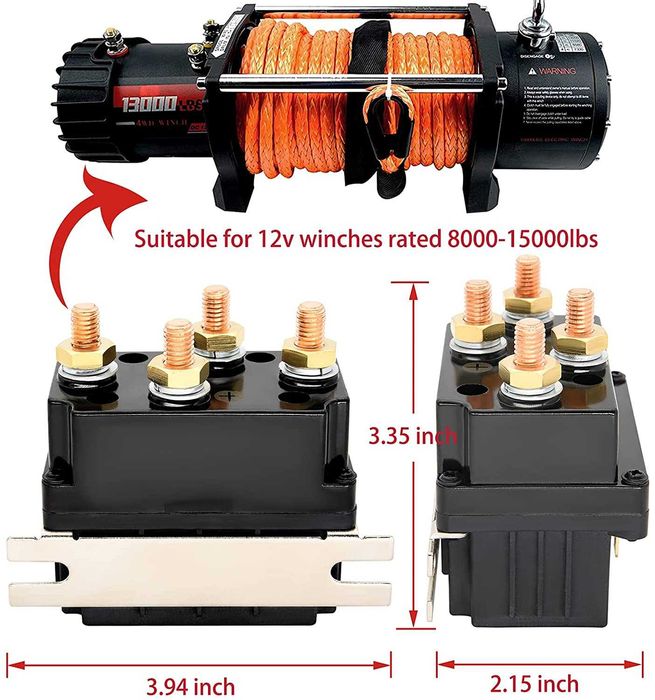 Bobina Solenoid troliu dublus sens 500A /Heavy duty Winch Solenoid