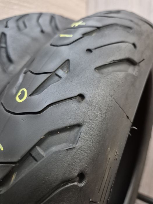 Set anvelope moto 120 70 17 cu 180 55 17 Michelin Road6 dot 2023