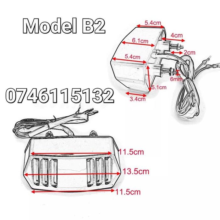 Lampa Led-Frana-Pozitie-Semnalizare-Moto Motocicleta Atv Scuter-Nou-B2
