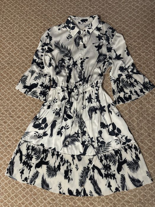 Платье белое, турецкое, шелковое