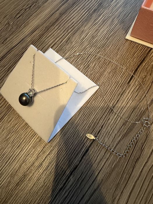 Сребърни бижута с Таитянска перла и Лондон топаз